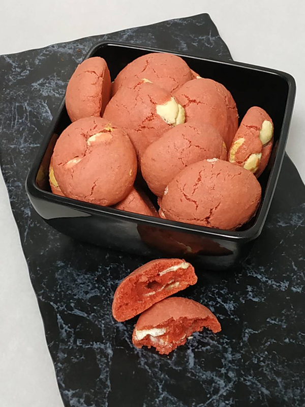Cookies Red Velvet με σταγόνες λευκής σοκολάτας ΙΟΝ