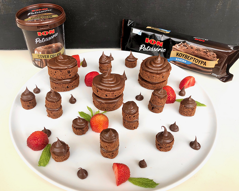 Mini Brownies με σοκολάτα